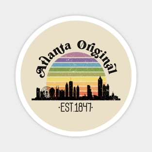 Atlanta Original Retro Rainbow Magnet